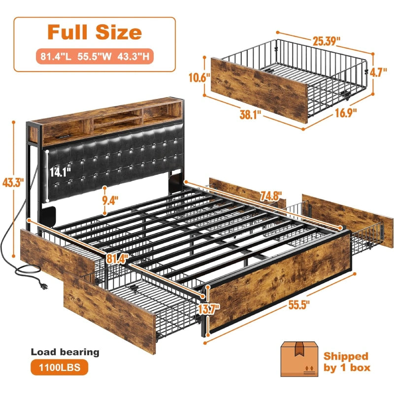 Enhomee_Metal_Bed_Frame_Modern_Bed_Frame_with_Drawers
