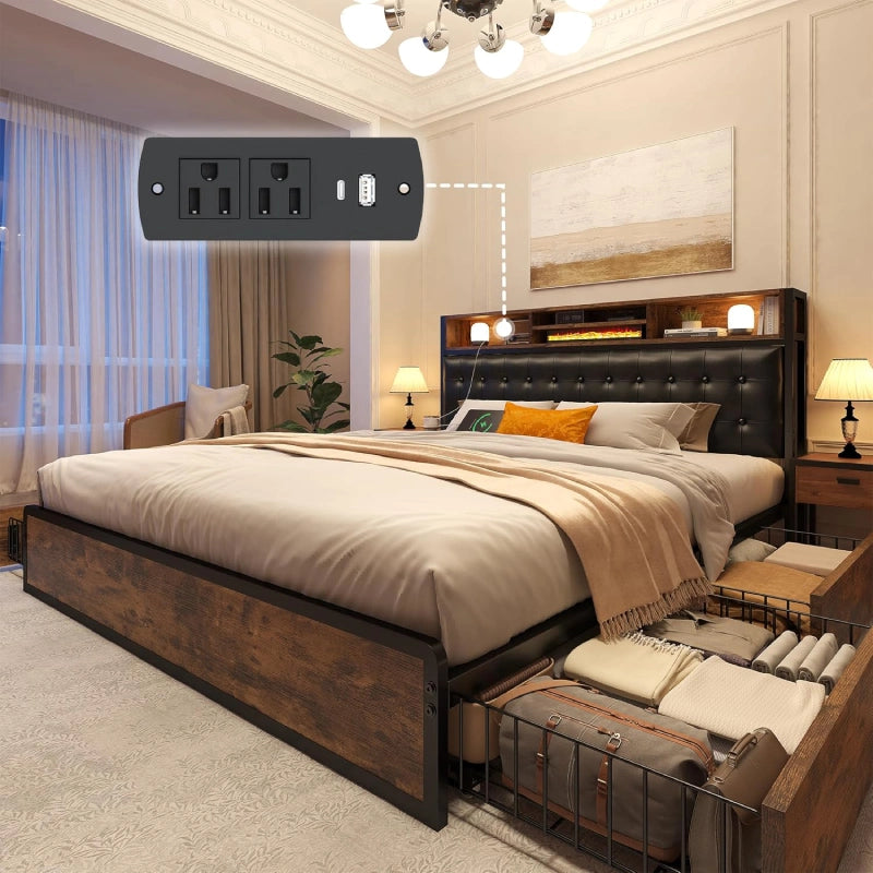 Enhomee_Metal_Bed_Frame_Modern_Bed_Frame_with_Storage_Drawers