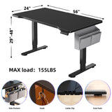 Electric Standing Desk, Sit to Stand Desk Adjustable Height, Stand Up Desk with Cable Management