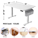 Electric Standing Desk, Sit to Stand Desk Adjustable Height, Stand Up Desk with Cable Management