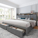 Enhomee_Upholstered_King_Bed_Frame_with_Storage_and_Headboard-Grey