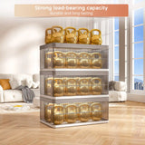 Enhomee collapsible storage bins, Stackable Storage Bins with Lids