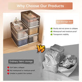 Enhomee collapsible storage bins, Stackable Storage Bins with Lids