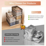 Enhomee collapsible storage bins, Stackable Storage Bins with Lids