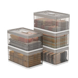 Enhomee collapsible storage bins, Stackable Storage Bins with Lids