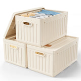 Enhomee stackable storage bins with Lids,Plastic Storage Bins with Lids Closet Organizer