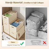 Enhomee stackable storage bins with Lids,Plastic Storage Bins with Lids Closet Organizer