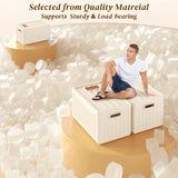 Enhomee stackable storage bins with Lids,Plastic Storage Bins with Lids Closet Organizer