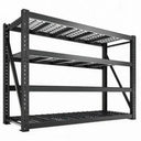 REIBII 4-Tier 77.2"W x 24"D x 72"H Freestanding Bulk Storage Rack with Steel Wire Decking
