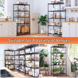 Reibii 5-Tier Adjustable Metal Wire Shelving Unit, 21.5 Inch Wide Heavy Duty 1000 LBS Storage Rack Organizer for Pantry, Kitchen, Dorm & Garage