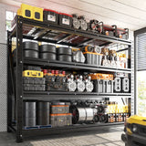 Reibii  5000lbs Garage Shelving Heavy Duty 4-Tier Metal Adjustable Storage Shelves for Warehouse, Workshop, Basement, Industrial Organization, 60" W X 18" D X 72" H