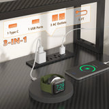 71" W Carbon Fiber Gaming Desk, L Shaped Computer Desk with Drawer & Power Outlet