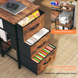 71" W Carbon Fiber Gaming Desk, L Shaped Computer Desk with Drawer & Power Outlet