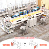 71" W Carbon Fiber Gaming Desk, L Shaped Computer Desk with Drawer & Power Outlet