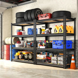 Reibii 2 Pack Garage Shelving Units Heavy Duty Load 3200 LBS Total, 60"H Metal Storage Shelves for Kitchen Pantry Garage
