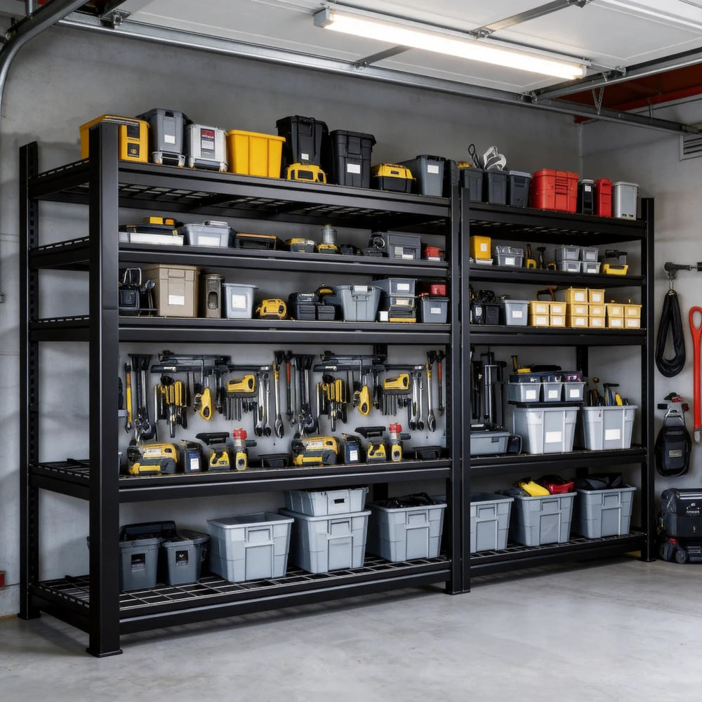 Adjustable Shelves for Storage, Rust-Proof Shelving for Garage, Industrial, Warehouse, Basement & Workshop
