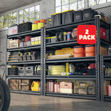 REIBII 72"H 2600LBS Garage Shelves,Metal Storage Shelving for Warehouse Commercial Pantry Garage
