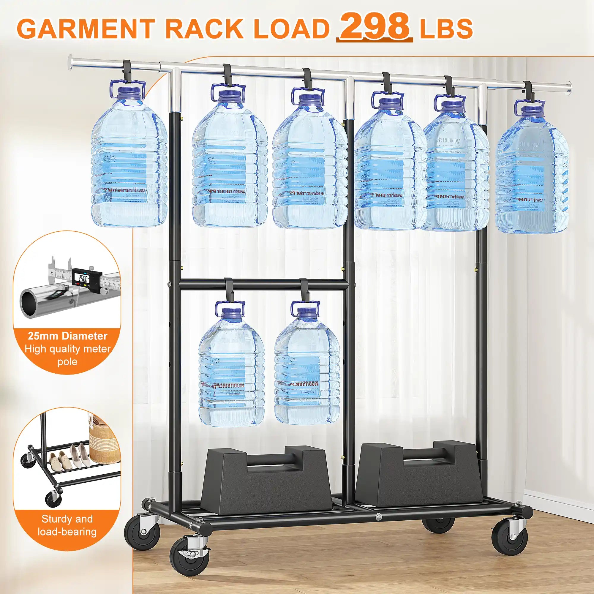 Clothes Rack With Lock Fairtex Thai Cups Raybee Heavy Duty Rolling Clothes Rack - 420 LB ...