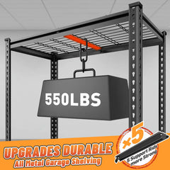 Reibii Heavy Duty Storage Shelves, Adjustable Steel Garage Shelves,Metal Shelving Rack for Garage, Warehouse, Workshop,Home Office, Kitchen