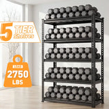 Reibii Heavy Duty Storage Shelves, Adjustable Steel Garage Shelves,Metal Shelving Rack for Garage, Warehouse, Basement, Workshop