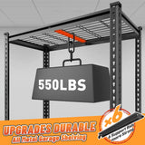 Reibii Heavy Duty Storage Shelves, Adjustable Steel Garage Shelves,Metal Shelving Rack for Garage, Warehouse, Basement, Workshop