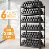 Reibii Heavy Duty Storage Shelves, Adjustable Steel Garage Shelves,Metal Shelving Rack for Garage, Warehouse, Basement, Workshop