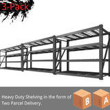 REIBII Storage Shelves 77.2"W 4-Shelf Industrial Storage Rack 8500LBS Shelves with Metal Heavy Duty Adjustable Shelving for Warehouse, Industrial, basement, Laboratory