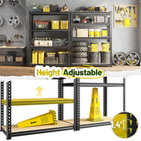 Heavy Duty Adjustable Garage Shelving Unit with Large Capacity，Metal Storage Shelves for Warehouse, Pantry, Basement Organization