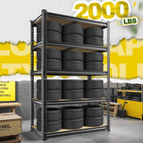 Heavy Duty Adjustable Garage Shelving Unit with Large Capacity，Metal Storage Shelves for Warehouse, Pantry, Basement Organization