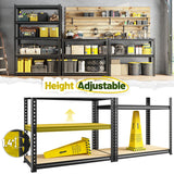 Heavy Duty Adjustable Garage Shelving Unit with Large Capacity，Metal Storage Shelves for Warehouse, Pantry, Basement Organization