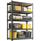 Heavy Duty Adjustable Garage Shelving Unit with Large Capacity，Metal Storage Shelves for Warehouse, Pantry, Basement Organization
