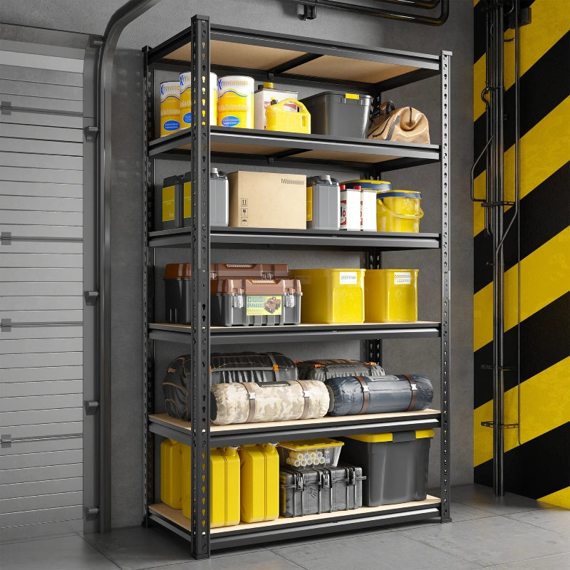 Heavy Duty Adjustable Garage Shelving Unit with Large Capacity，Metal Storage Shelves for Warehouse, Pantry, Basement Organization