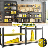 Heavy Duty Adjustable Garage Shelving Unit with Large Capacity，Metal Storage Shelves for Warehouse, Pantry, Basement Organization