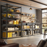 Heavy Duty Adjustable Garage Shelving Unit with Large Capacity，Metal Storage Shelves for Warehouse, Pantry, Basement Organization
