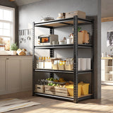 Heavy Duty Adjustable Garage Shelving Unit with Large Capacity，Metal Storage Shelves for Warehouse, Pantry, Basement Organization