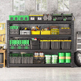REIBII 68" W 4-Tier Heavy Duty Garage Shelving 9400 lbs Adjustable Storage Shelves for Warehouse, Garage, Basement, Shop