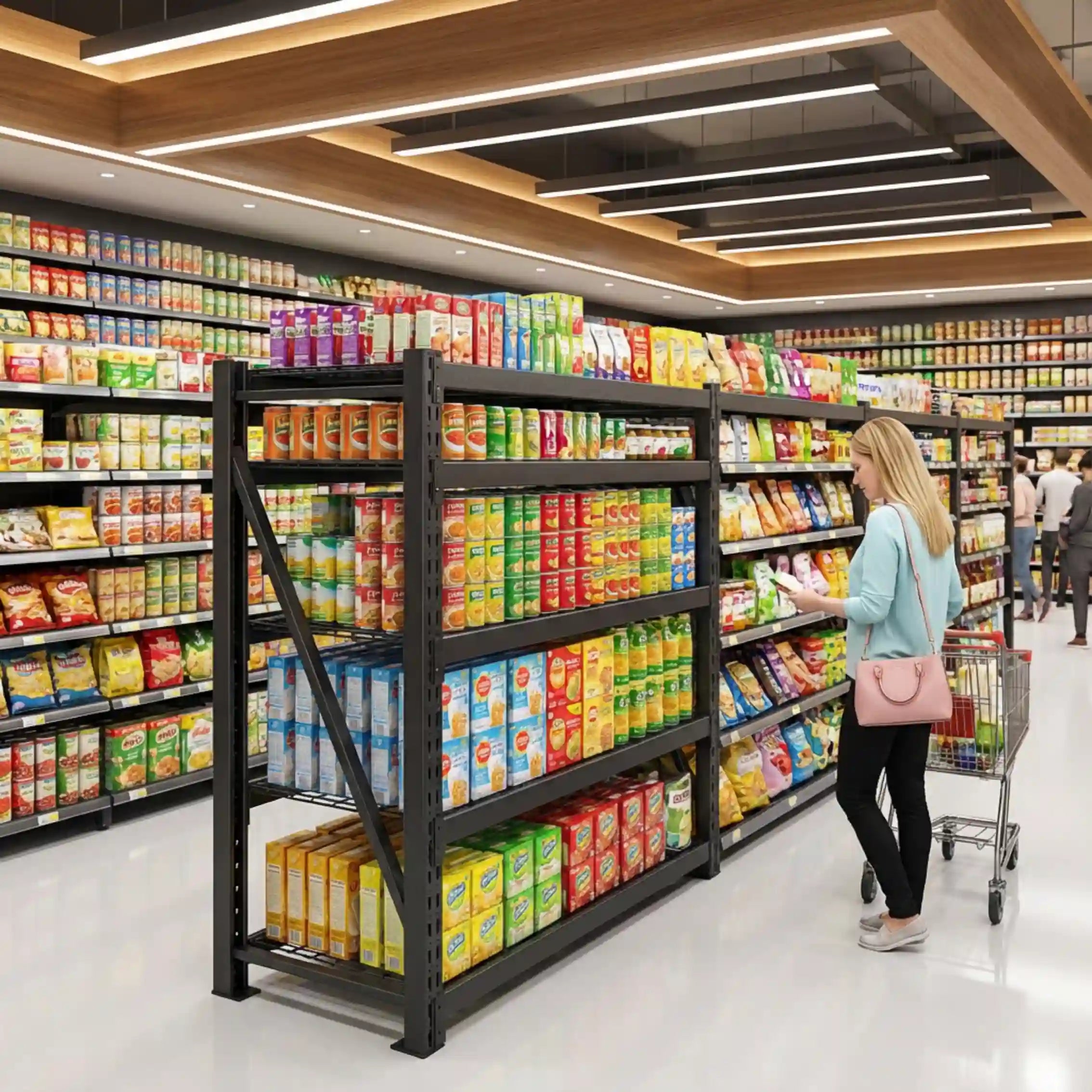 REIBII 60"W 11000LBS Heavy Duty Garage Shelving,Adjustable Metal Shelves for Warehouse, Commercial, Shop, Basement