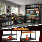 REIBII 60"W x 84"H Heavy Duty Industrial Shelving,6-tier Adjustable Storage Shelves for Garage,Warehouse, Basement