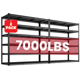 REIBII 60"W x 84"H Heavy Duty Industrial Garage Shelving,6-tier Adjustable Storage Shelves for Garage,Warehouse, Basement