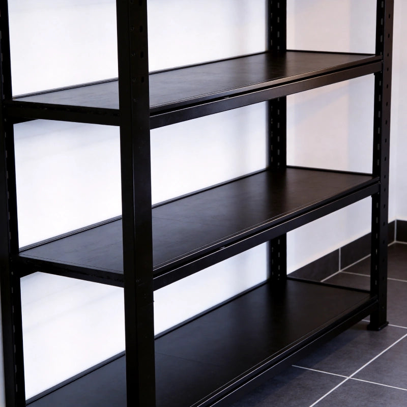 Heavy Duty Garage Shelves Built for Long Term Durability.Sturdy Steel Storage Rack Prevents Shelf Bending Under Heavy Loads