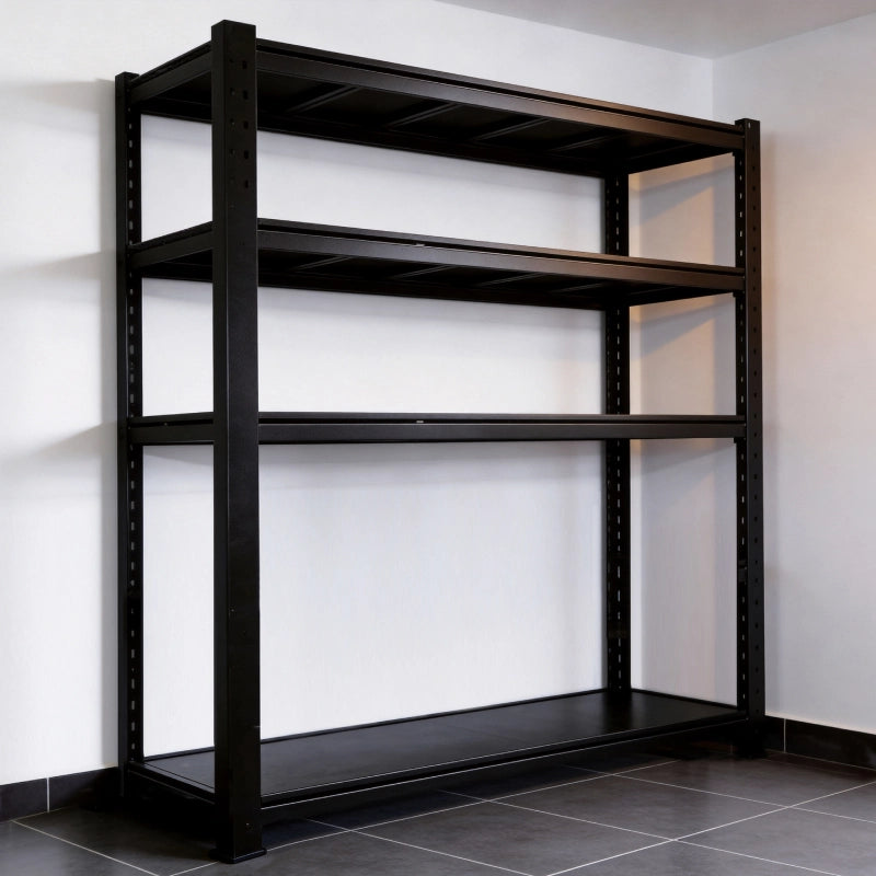 Flexible Metal Storage Shelves for Large and Small Items.