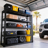 REIBII 60" W Industrial Garage Shelving, 3000LBS Heavy Duty Storage Shelves, Adjustable Metal Shelving for Basement Warehouse