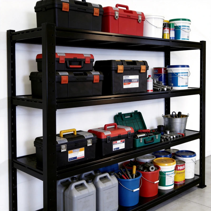 High Capacity Garage Storage Rack for Heavy Duty Organization.Durable Garage Shelving for Tools, Tires and Equipment