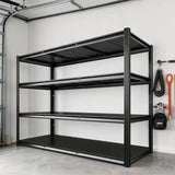 Reibii 60" W 4-Tier Heavy Duty Industrial Garage Shelving Units, Adjustable Metal Storage Shelves Racks for Garage, Warehouse, Basement, 2650LBS