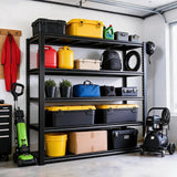 REIBII 60" W Industrial Garage Shelving, 3000LBS Heavy Duty Storage Shelves, Adjustable Metal Shelving for Basement Warehouse