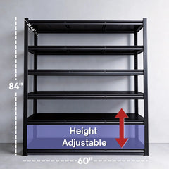 Heavy Duty Metal Storage Shelves with High Weight Capacity for Tools, Storage Bins and Equipment
