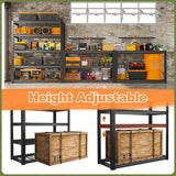 REIBII 40"W x 18"D Garage Shelving Heavy Duty Shelving  2550 LBS Adjustable Storage Shelves for Pantry Kitchen Basement Warehouse
