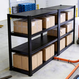 Reibii 60"W 4-Tier Heavy Duty Industrial Garage Shelving Units, Adjustable Metal Storage Shelves Racks for Garage, Warehouse, Basement, 2650LBS
