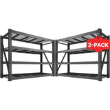 REIBII 77.2" W Industrial Heavy-Duty Garage Shelving,4-Tier Adjustable Steel Storage Shelves for Garage,Warehouse,Basement