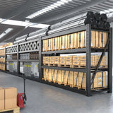 REIBII 77.2" W Industrial Heavy-Duty Garage Shelving,4-Tier Adjustable Steel Storage Shelves for Garage,Warehouse,Basement
